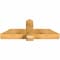 Ekena Millwork Eugene Rough Sawn Timber Gable Bracket, Western Red Cedar, 48"W x 18"H x 6"D x 6"F, 9/12 Pitch GBW048X18X0606EUG00RWR - alternate 3